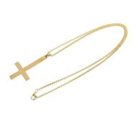 Healeved Stainless Steel Inverted Cross Necklace for Men and Women with Irritation-free Surface and Comfortable Fit, Trendy Urban Style Faith Pendant for Prayer and Style Gatherings, Golden