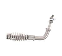 Healeved Stainless Steel Spring Handle for Wood Stove and BBQ Grill Replacement with Comfortable Gripping and Simple Self-Install, Classic Silver Fireplace Door Handle Accessory