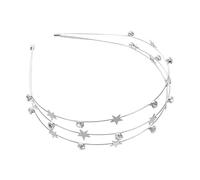 Healeved Star Rhinestone Hairband for Ladies Multi Metal Design Shining Crystal Embellishments for Bridal Events Concerts and Special Occasions