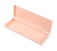 Healeved Stationery Box Pen Case Student Office Storage Plastic Pink for Pencils Scissors Cards