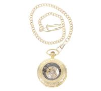 Healeved Steampunk Vintage Pocket Watch for Men Elegant Clamshell Design with Roman Numerals Father's Day Unique Mechanical Timepiece for Every Occasion