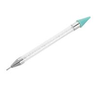Healeved Stipple Crayon Nail Art Supplies Rhinestone Picker Tool Dual Ends Rotary Dotting Pen for Picking Gems and Creating Nail Art Designs at Home Salon