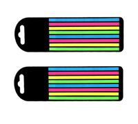 Healeved Strips Effective Portable Household Fluorescence Highlight 2Pcs PET Highlighter Tape Page Markers Practical and Easy to Carry for Reading and Note Taking