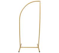 Healeved Sturdy Iron Half Moon Wedding Arch Backdrop Stand Elegant Golden Frame for Shower and Ceremonies, Versatile Balloon Arch Decoration Stand, 1.64x3.94ft