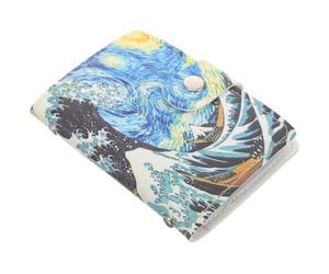 Healeved Stylish Pu Leather Card Case with Multi-Card Slots Lightweight and Secure Button Design Pouch for Business Cards for Students and Government Officials