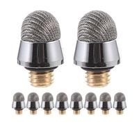 Healeved Stylus Pen Replacement Tips 10Pcs with Metal and Conductive Fiber Material, Universal Capacitive Touch Screen Nibs for Smartphones and Tablets in Black