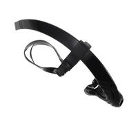 Healeved Swimming Snorkel for Lap Swimming Adults, Adjustable Head Strap with Silicone Mouthpiece, Center-mount One-way Purge Valve Snorkeling Tube for Swim Training and Diving Supplies