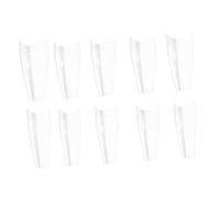 Healeved T-Shaped French Tip Nail Pieces 500Pcs Natural Nail Decals for Women for Manicures