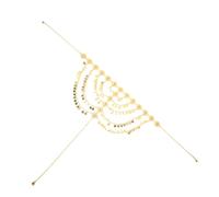 Healeved Tassel Headband for Women Handmade Bridal Hair Chain with Alloy Coins Elegant Boho Headdress for Weddings Parties and Everyday Styling