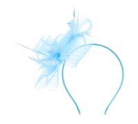 Healeved Tea Party Fascinator Headpiece for Women Elegant Plume Mesh Headband for Weddings Birthdays Cosplay Events and Stage Performances