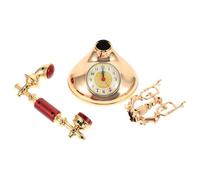 Healeved Telephone Abs Features Material, Decor with Decorative Practical Or and Please help Vintage in Clock Golden Retro Style Ornament me Desktop for Living Room Bedroom Home