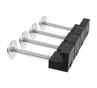 Healeved Tool Box Clamps Truck Toolbox Mounting Kit J-Shaped Heavy Duty 4pcs Aluminum Alloy for, Space Saving Metal Tie Down Hooks for Secure Tool Boxes Attachment Pickup Truck