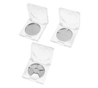 Healeved Transparent Refillable Eyeshadow Blush Container Portable Makeup Organizer with Single Triple and Six-Compartment Aluminum Pans Compact Travel Cosmetic Case for Women