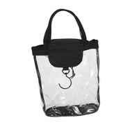 Healeved Transparent Toiletry Bag with Handle and Hook Clear Makeup Organizer for Travel Gym Beach and Sports Unisex Portable Cosmetic Pouch with Drawstring Closure and Magnetic Button