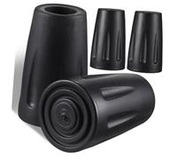 Healeved Trekking Pole Caps and Walking Sticks Tip Protector 4pcs Anti-Slip Rubber Replacement Ends for Hiking Poles and Climbing Sticks Suitable for Outdoor Walking and Mobility Aids