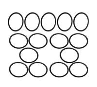 Healeved Trumpet Rings Tuning Slide O-type Rings 15pcs Rubber Black Easy Installation Noise Reduction Repair Parts for Cornet and Small Trumpet Instruments for Practice and Performance