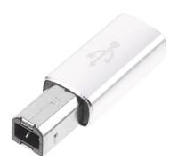 Healeved Type C Female to USB B Male Adapter for Midi Printers | Widely Compatible with Audio Equipment, Aluminium Alloy Body, Portable Plug and Unplug Design, Silver Finish