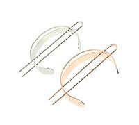 Healeved U-Shaped Hairpins Female Hair Accessories 2Pcs Alloy Simple Chic Design 10.5X5Cm Easy to Wear Attractive Hair Pins for Party and Photo