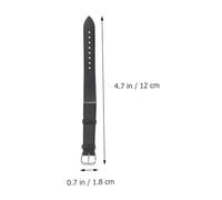 Healeved Ultrathin Leather Watch Strap Endurable Cattlehide Band with Quick Release for Watches Black with Classic Stylish Design for Everyday Use