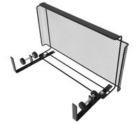 Healeved Under Desk Storage Organizer Metal Wire Basket with Adjustable Mount, Large Black Mesh File and Document Holder for Office and Home Desk Organization