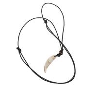 Healeved Unisex Faux Tooth Necklace Acrylic Pendant Symbol of Strength and Courage Stylish Imitation Tooth Jewelry for Men and Women Versatile Accessory for Everyday Wear and Special