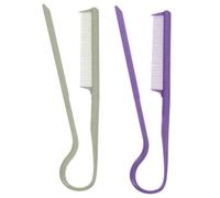 Healeved V-Shaped Hair Straightening Comb Set, 2pcs Plastic Hairdressing Styling Combs for Women, Hair Parting Tool for Home and Salon, Assorted Colors