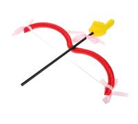 Healeved Valentine’S Day Cupid Bow and Arrow Set Yellow Finger Red Bow Photography Prop Accessory for Adults Cosplay Costume for Party