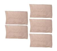 Healeved Vegetable Storage Bags with Large Capacity Jute Woven 5pcs Grain and Vegetable Storage and Breathable Design Lightweight Beige Pouches for Daily Life