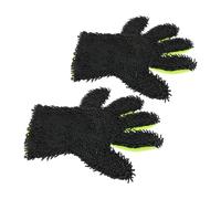 Healeved Vehicle Cleaning Gloves 2Pcs Microfiber Coral Fleece Car Wash Mitts Finger Design for Scratch-Free Auto Exterior and Interior Washing