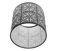 Healeved Vintage Black Iron Metal Lampshade with Sunflower Hollow Design for Bulbs Shadow Casting Drum Shade for Pendant Desk and Floor Lamps Decorative Rustic Lighting Replacement