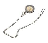 Healeved Vintage Hollow Out Mechanical Pocket Watch Bronze Retro Design for Men Elegant Accessory for Family and Friends Classic Style with Hands Random Color