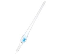 Healeved Vintage Multi-function Glass Dip Pen for Calligraphy and Writing Elegant Clear Glass Ink Pen with Smooth Polishing Rounded Edges Handmade Crystal Gift for Artists and Students