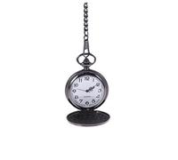 Healeved Vintage Pocket Watch for Men Classic Black Smooth Dial Arabic Numeral Stylish Mechanical Watch for Everyday Use
