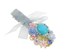 Healeved Vintage Rhinestone Side Bow Hair Clips for Weddings Bridesmaids Ergonomic Comfortable Fit with Dazzling Sparkle Handcrafted Fairy-inspired Barrette for Party Hairstyles
