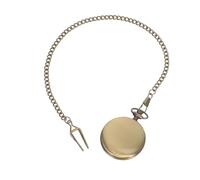 Healeved Vintage Roman Numeral Railroad Pocket Watch with Chain Large Flipping Cover Bronze Timepiece for Men Anniversary Wedding Graduation Classic Victorian Style Fob Watch