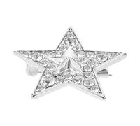 Healeved Vintage Star Brooch Pin with Rhinestones Handcrafted Sparkling Alloy Badge for Women Cardigans Shawls Suit Accessories Party Decoration