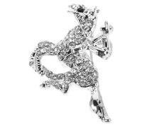 Healeved Vintage Year the Horse Brooch Pin in Silver Alloy with Comfortable Wear and Multi-scene Compatibility, Elegant Horse Racing Jewelry for Women and Men Suits and Dresses,