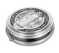 Healeved Vintage Zinc Alloy Rosary Beads Box Small Jewelry Organizer with Fine Workmanship, Chic Necklace Jewelry Case for Wedding and Marriage Proposals