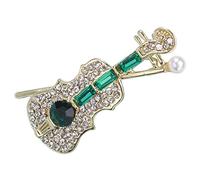 Healeved Violin Brooch Pin for Women Elegant and Unique Jewelry Accessory for Every Occasion Stylish Music Accessory Daughter Mother Bride Green Design