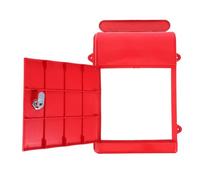 Healeved Wall Mount Lockable Mailbox with Key Lock and Weatherproof Plastic Construction, Modern Stylish Red Design, Versatile Charging and Storage Box for Home and Office Use