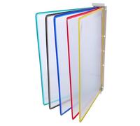 Healeved Wall Mounted File Organizer Iron and Pvc Material with 5-page Design Document Rack Sturdy Wall Mount Modern Aesthetic Display Folder for Office and Conference Rooms