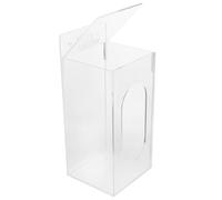 Healeved Wall-Mounted Glove and Face Mask Dispenser Organizer, Acrylic Single Compartment Holder 100X95X240Mm for Home and Office Storage