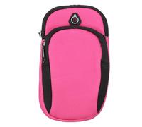 Healeved Waterproof Neoprene Cellphone Armband Bag with Large Capacity and Multi-purpose Function for Running and Fitness, Pink Sports Running Arm Bag with Ingenious Design and Delicate
