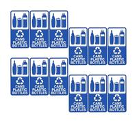 Healeved Waterproof Self-adhesive Recycling Stickers for Bottles and Bins, 12pcs Sturdy Plastic Recycle Labels for Kitchen, Travel, and Waste Management
