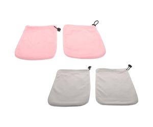 Healeved Wax Hand Mitt 4Pcs Set Cotton Fabric Insulated Gloves with Elastic Band for Hand Therapy and Dry Skin Relief Use