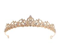 Healeved Wedding Bridal Crown Headpiece for Bride Sparkling Rhinestone Crown Tiara Vintage Baroque Hair Accessory for Princess Wedding Costume Party