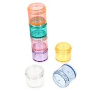Healeved Weekly Pill Organizer Portable Stackable Pill Box Multi-Grid Container for Medication Storage Travel Daily Pharmaceutical Case Organiser Day Needs Randoms Style