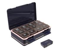 Healeved Weekly Travel Organizers Portable Medicine Storage Double-Layered Large Capacity Sealed Storage Case Three Compartments Per Day for-The-Go Use Household Holder Dispenser 7 Day