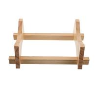 Healeved Whiskey Barrel Stand 3l Oak Wood Pedestal for Beer and Wine Dispenser, Barrel Support Rack with Base for Home Brewing, Party and Catering Use