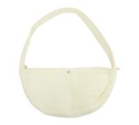 Healeved White Canvas Cross Body Cat Pouch with Breathable Design, Lightweight Sling Pet Carrier for Carrying Pets When You Go